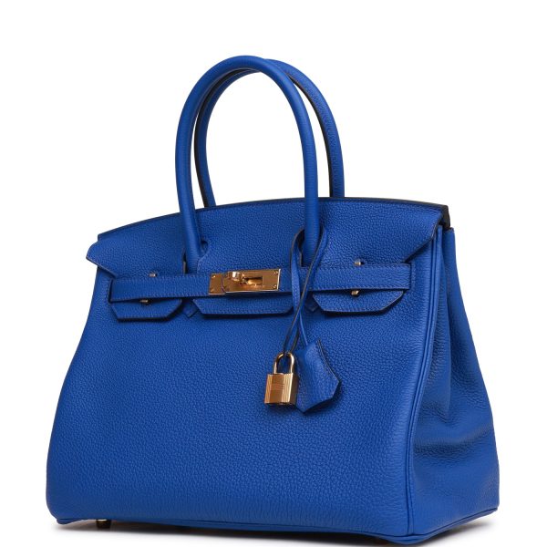 Hermes Birkin 30 Bleu Royal Togo Gold Hardware Cheap