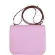 Hermes Constance 18 Mauve Sylvestre Chevre Rose Gold Hardware Cheap