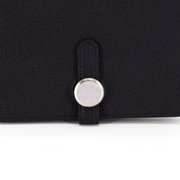 Hermes Dogon Compact Wallet Togo Noir - D Stamp For Cheap