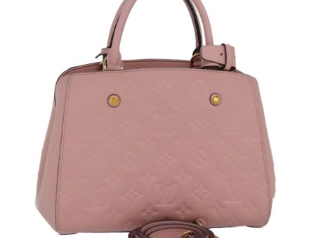 LOUIS VUITTON Monogram Empreinte Montaigne BB Bag Pink Rose M44123 Auth fm3558A Supply