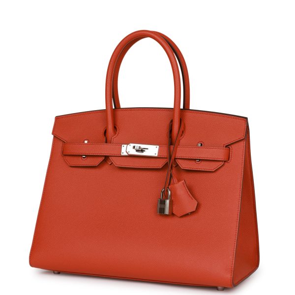 Hermes Birkin 30 Sellier Terre Battue Epsom Palladium Hardware Online now