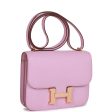 Hermes Constance 18 Mauve Sylvestre Chevre Rose Gold Hardware Cheap