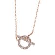 Hermes 18k Rose Gold San Coloris Diamond Finesse Pendant Necklace Sale