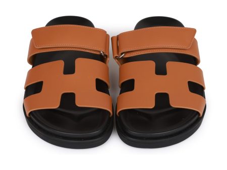 Hermes Chypre Sandals Gold Calfskin 37 Online