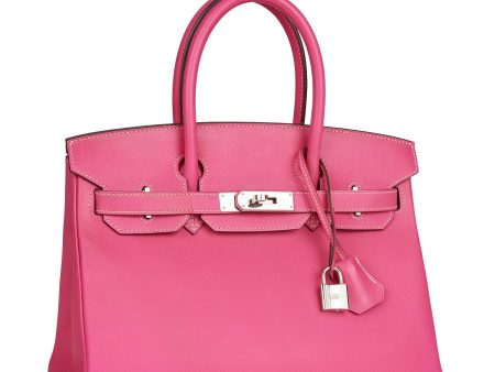 Hermes Birkin 30 Rose Tyrien Candy Epsom Palladium Hardware Online Hot Sale