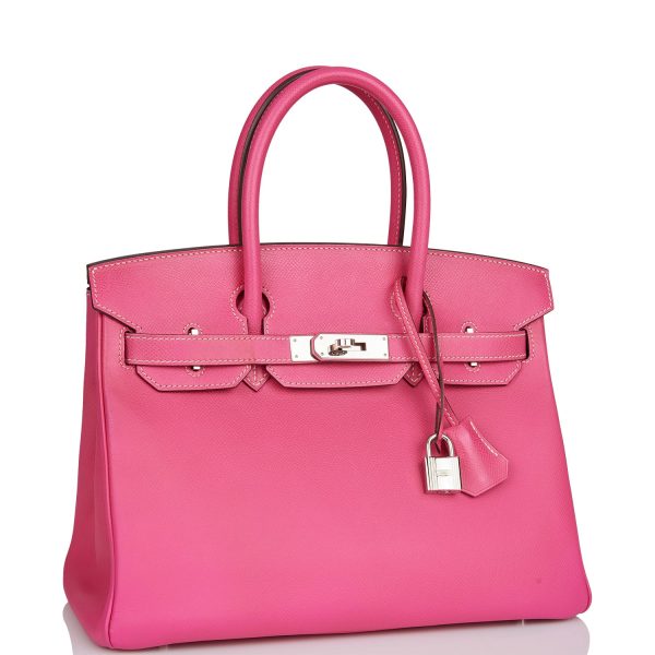 Hermes Birkin 30 Rose Tyrien Candy Epsom Palladium Hardware Online Hot Sale