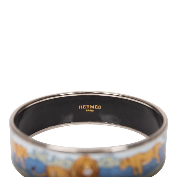 Hermes  Safari  Wide Printed Enamel Bracelet GM (70) (  - Excellent) Fashion