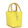 Hermes Picotin Lock 18 Mimosa Matte Alligator and Lime Clemence Touch Palladium Hardware Sale