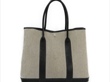 Hermes Gray Black Canvas Garden Party 36 Tote (SHA11239) For Cheap