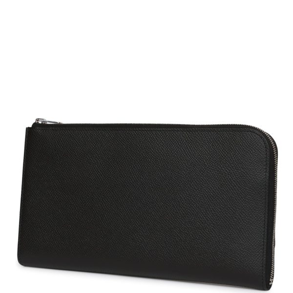 Hermes Remix Voyage Twist Wallet Black and Bleu Indigo Epsom Palladium Hardware For Cheap