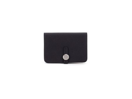 Hermes Dogon Compact Wallet Togo Noir - D Stamp For Cheap