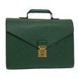 LOUIS VUITTON Epi Serviette Ambassador Business Bag Green M54412  84072 For Discount