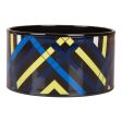 Hermes  Multicolor Circles  Extra Wide Printed Enamel Bracelet PM (65) ( ) on Sale