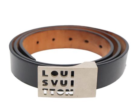 LOUIS VUITTON Ceinture LST Belt Leather 44.9   Black M6809  ar12405 Online Sale