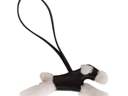 Hermes Black Lambskin and Shearling Budy Bag Charm Online