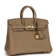 Hermes Birkin 25 Beige Marfa Togo Gold Hardware Fashion