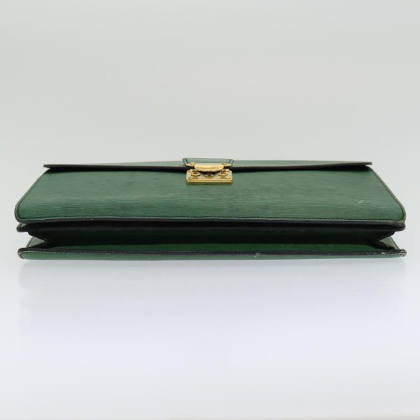 LOUIS VUITTON Epi Serviette Ambassador Business Bag Green M54412  84072 For Discount