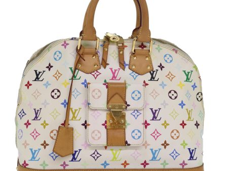 LOUIS VUITTON Monogram Multicolor Alma GM Hand Bag White M40441  82126A For Cheap