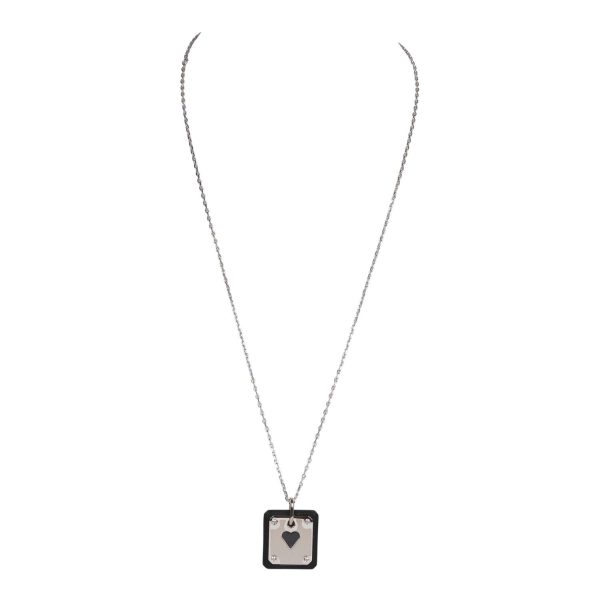 Hermes As De Coeur Pendant Black Swift Palladium Hardware on Sale