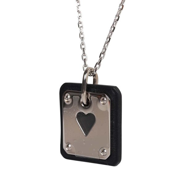 Hermes As De Coeur Pendant Black Swift Palladium Hardware on Sale