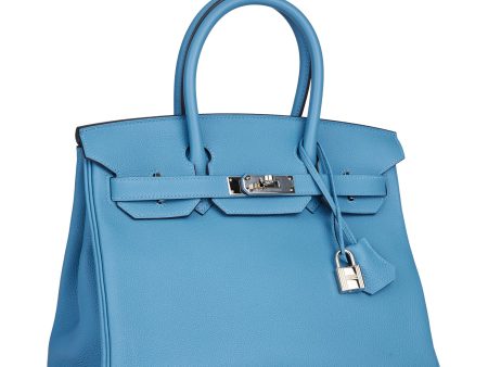 Hermes Birkin 30 Bleu Azur Togo Palladium Hardware Online Hot Sale