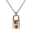 Hermes 18k Rose Gold Amulettes Cadenas Pendant Necklace Discount