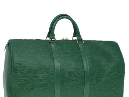 LOUIS VUITTON Epi Keepall 50 Boston Bag Green M42964  87946 Discount