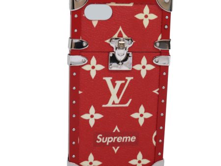 LOUIS VUITTON Monogram LV x Supreme iPhone 7 Eye Trunk Red M67758  81993S on Sale