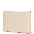 Hermes Calvi Card Holder Nata Epsom Palladium Hardware Fashion