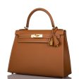 Hermes Kelly 28 Sellier Gold Epsom Gold Hardware Online now