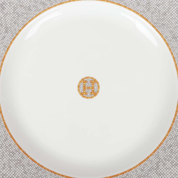 Hermes  Mosaique Au 24  Gold Presentation Plate Set Fashion