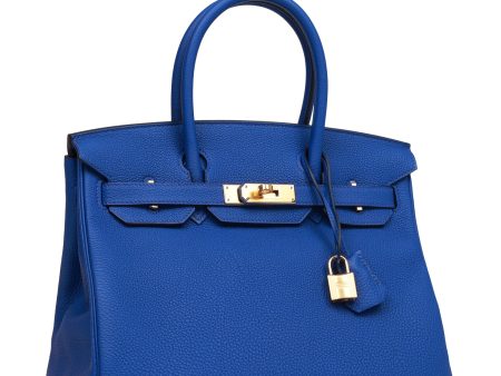 Hermes Birkin 30 Bleu Royal Togo Gold Hardware Cheap