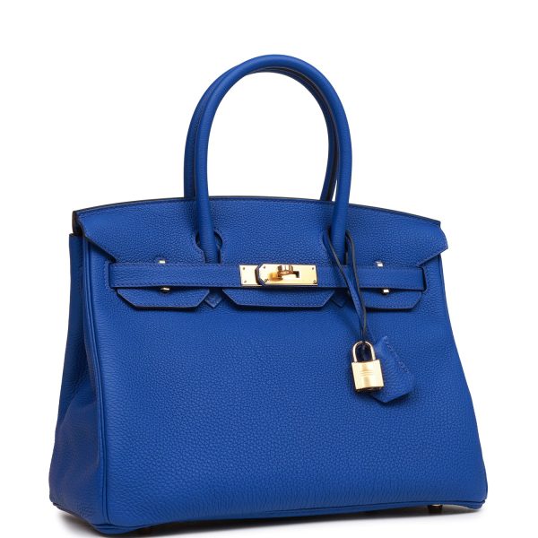 Hermes Birkin 30 Bleu Royal Togo Gold Hardware Cheap