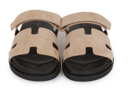 Hermes Chypre Sandals Gris Tourterelle Suede 43 For Sale