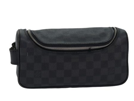 LOUIS VUITTON Damier Graphite C Cracking pouch Clutch Bag N47625  84052 Online Sale