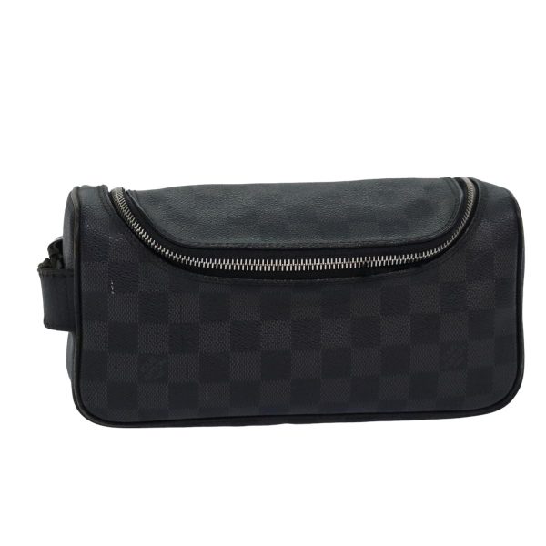 LOUIS VUITTON Damier Graphite C Cracking pouch Clutch Bag N47625  84052 Online Sale