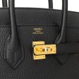 Hermes Birkin 25 Black Togo Gold Hardware For Sale