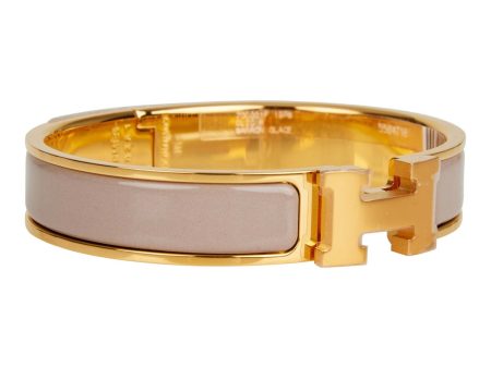 Hermes Marron Fonce Clic Clac H Narrow Enamel Bracelet Hot on Sale