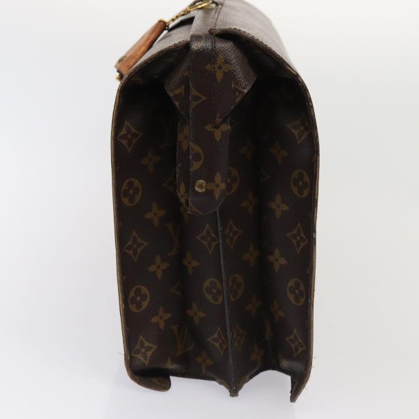 LOUIS VUITTON Monogram Serviette Fermoir Business Bag Vintage M53305 Auth am6571 Sale