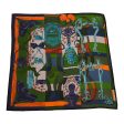 Hermes  Della Cavalleria  Green Cashmere and Silk Shawl Scarf 140cm Fashion