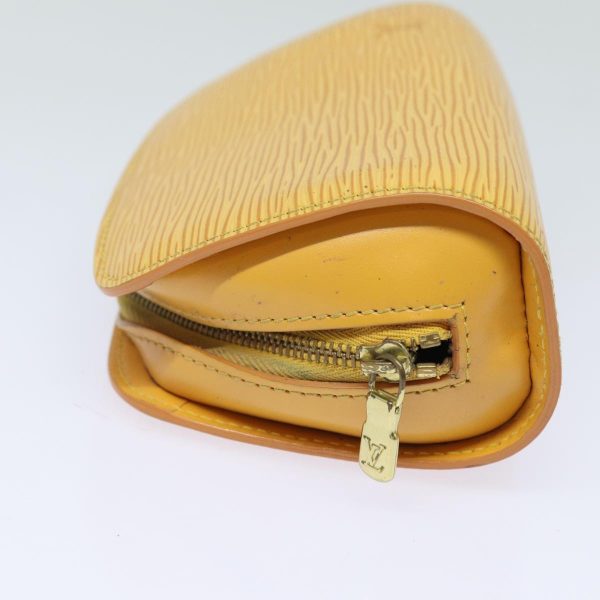 LOUIS VUITTON Epi Dauphine PM Pouch Yellow M48449  82347 For Cheap