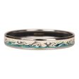 Hermes  Dolphins  Extra Narrow Printed Enamel Bracelet PM (65) (  - Excellent) Sale