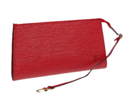 LOUIS VUITTON Epi Pochette Accessoires Accessory Pouch Red M52987  86509 on Sale