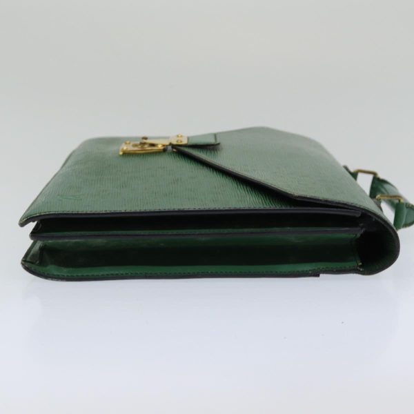 LOUIS VUITTON Epi Serviette Ambassador Business Bag Green M54412  84072 For Discount