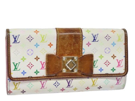 LOUIS VUITTON Multicolor Portefeuille Sara Nu Wallet White M60277  82988 on Sale