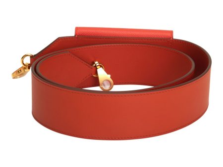 Hermes Kelly Pocket Bag Strap 105 Capucine Epsom and Terre Battue Swift Gold Hardware For Discount