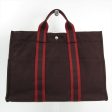 Hermes Bordeaux Canvas Herline MM Tote (SHA10604) Online Hot Sale