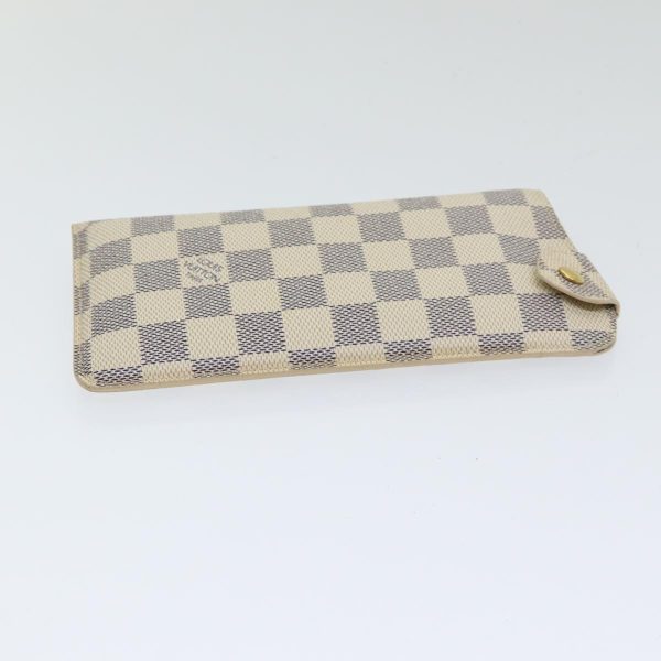 LOUIS VUITTON Damier Azur Etui Lunettes MM Glasses Case N60025  85187 Sale