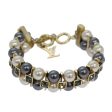 LOUIS VUITTON Cry Me Ariver PM Bracelet Gold Gray M67010  84519 For Cheap