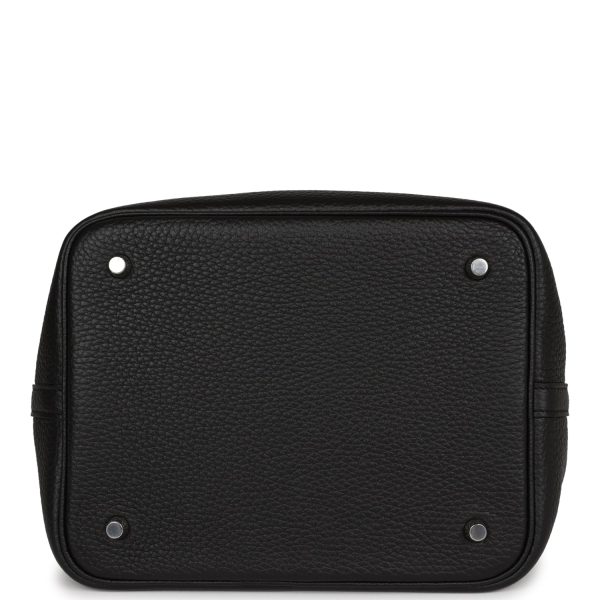 Hermes Picotin Lock 22 Black Clemence Palladium Hardware Online Sale